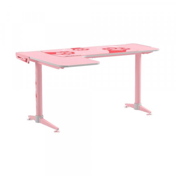 Eureka Ergonomic L60 60" Pink L Shaped Gaming Desk, Left  